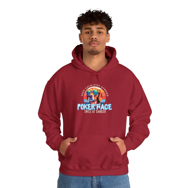 Poker Face Hoodie - Stay Calm, Stay Focused Sweatshirt for Poker Enthusiasts