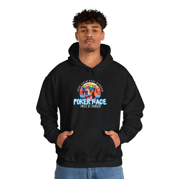 Poker Face Hoodie - Stay Calm, Stay Focused Sweatshirt for Poker Enthusiasts