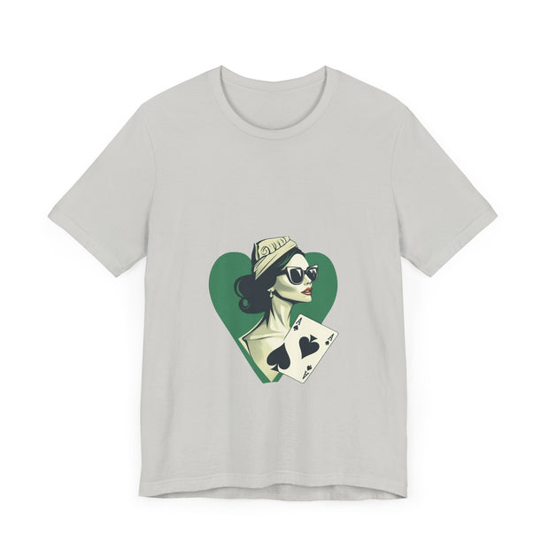 Queen of Spades - Women's Bold Poker Graphic T-Shirt | PokerCircle Design Studio