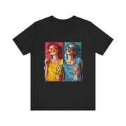 Double Trouble - Women's Vibrant Poker Art Graphic T-Shirt | PokerCircle Design Studio