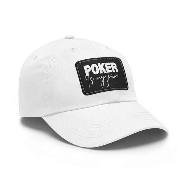 Poker is My Jam Dad Hat - Low Profile Adjustable Baseball Cap | PokerCircle Design Studio