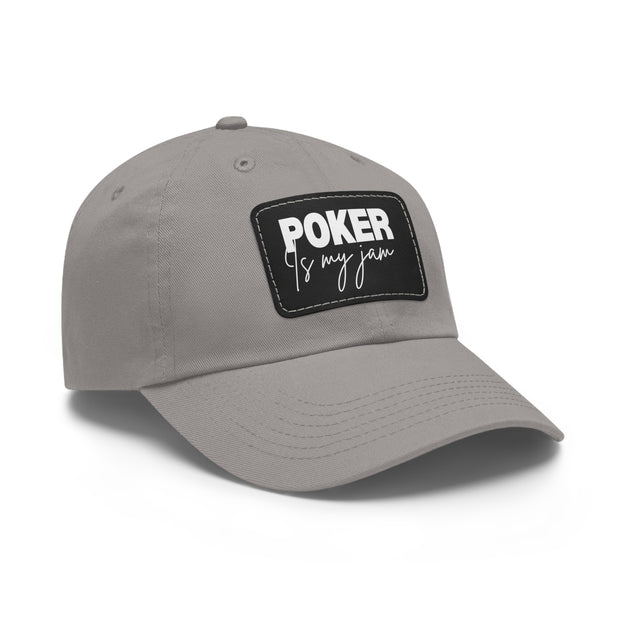 Poker is My Jam Dad Hat - Low Profile Adjustable Baseball Cap | PokerCircle Design Studio