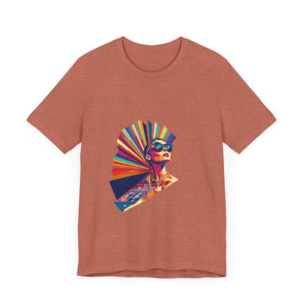 Rainbow Royale - Women's Vibrant Poker Art Graphic T-Shirt | PokerCircle Design Studio