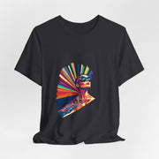 Rainbow Royale - Women's Vibrant Poker Art Graphic T-Shirt | PokerCircle Design Studio