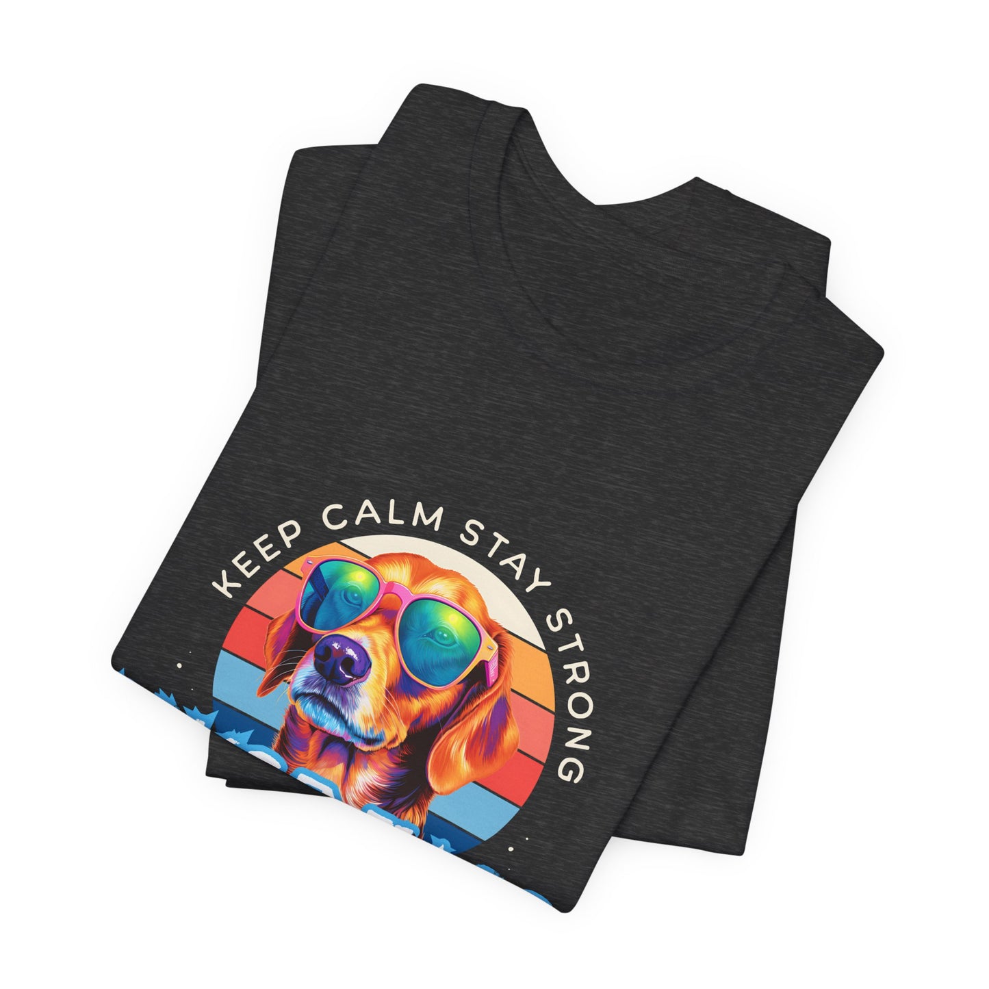 Poker Face T-Shirt – 'Keep Calm, Stay Strong' Tee for Poker Enthusiasts