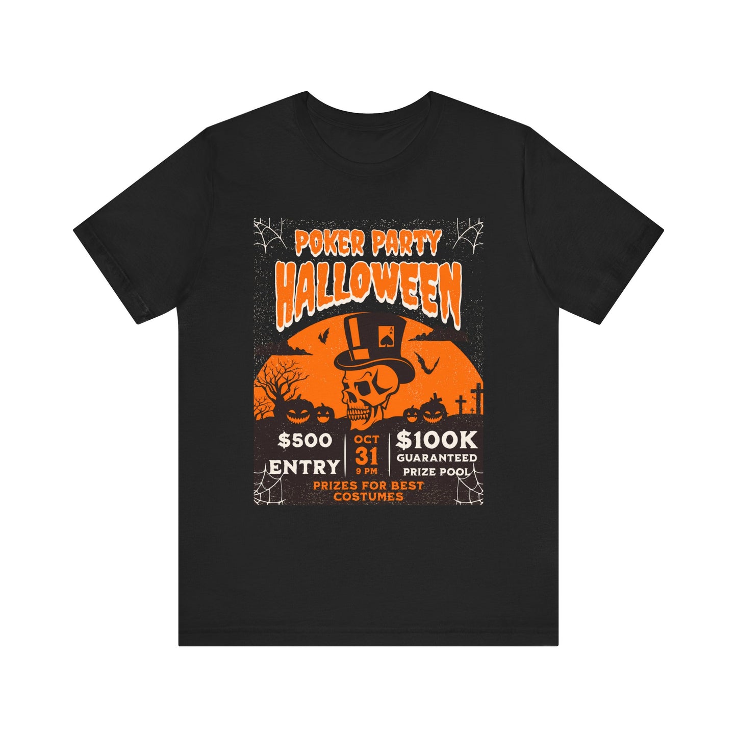 Halloween Poker Party T-Shirt – Spooky Fun & High Stakes Poker Night