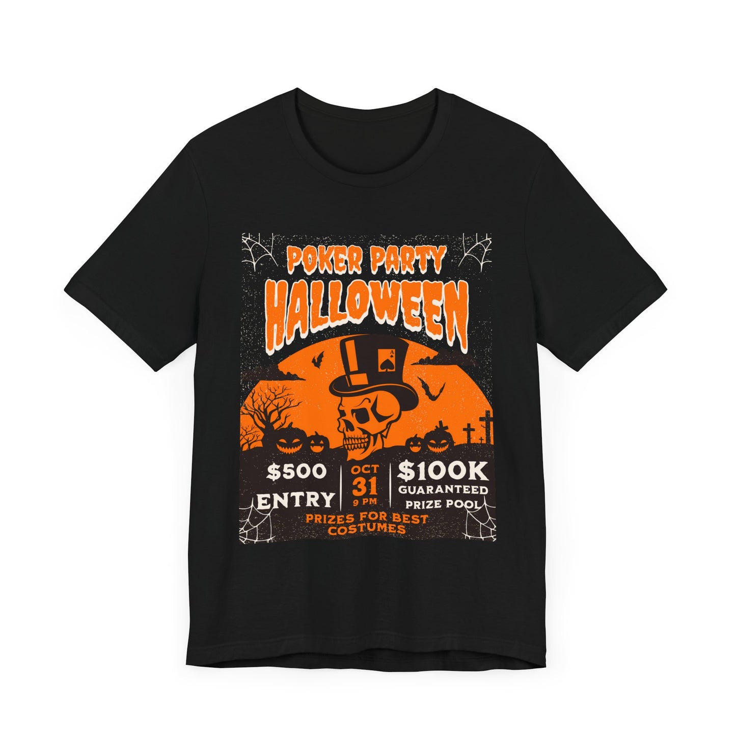 Halloween Poker Party T-Shirt – Spooky Fun & High Stakes Poker Night