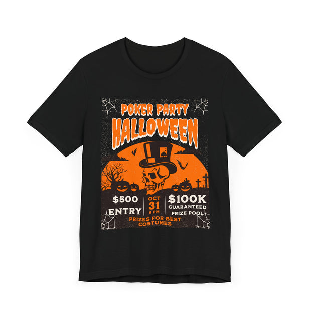 Halloween Poker Party T-Shirt – Spooky Fun & High Stakes Poker Night