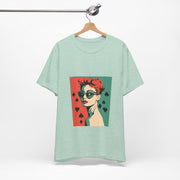 Queen of Suits - Women's Vintage Poker Art Graphic T-Shirt | PokerCircle Design Studio