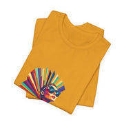 Rainbow Royale - Women's Vibrant Poker Art Graphic T-Shirt | PokerCircle Design Studio