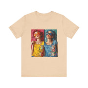 Double Trouble - Women's Vibrant Poker Art Graphic T-Shirt | PokerCircle Design Studio