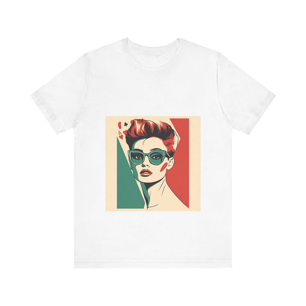 Poker Royalty - Women's Retro Poker Queen Graphic T-Shirt | PokerCircle Design Studio