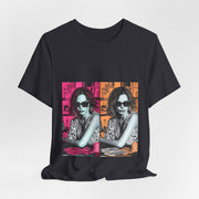 Double Vision - Women's Pop Art Poker Graphic T-Shirt | PokerCircle Design Studio