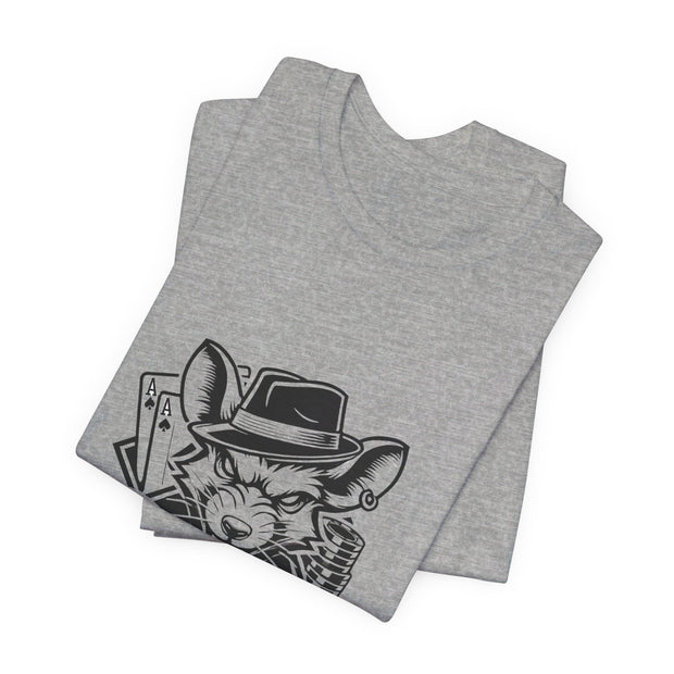 Poker Lover T-Shirt – 'Poker Rat' Graphic Tee for Clever Strategists