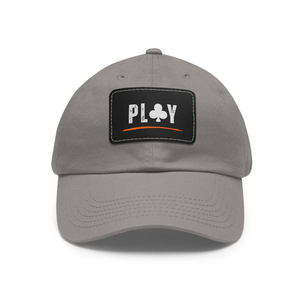 PLAY Dad Hat - Low Profile Adjustable Baseball Cap | PokerCircle Design Studio