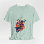 Rainbow Royale - Women's Vibrant Poker Art Graphic T-Shirt | PokerCircle Design Studio