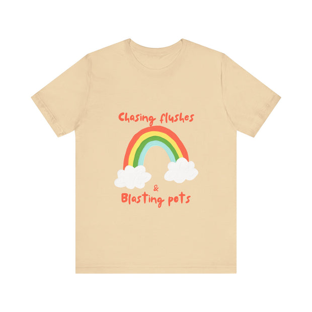 Vibrant Poker T-Shirt – 'Chasing Flushes & Blasting Pots' Tee for Joyful Players