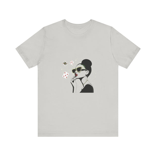 Bluff & Beauty - Women's Classy Poker Queen Graphic T-Shirt | PokerCircle Design Studio