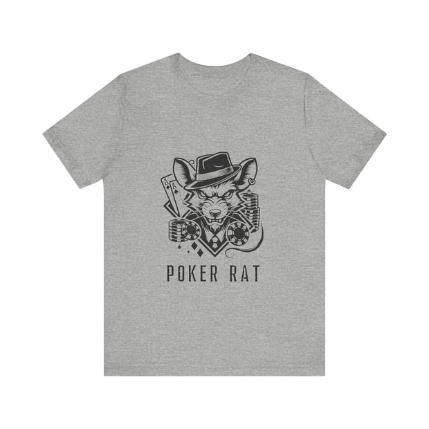 Poker Lover T-Shirt – 'Poker Rat' Graphic Tee for Clever Strategists