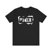 Essential Poker T-Shirt – 'Poker' Grunge Style Tee for Passionate Players