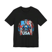 Abraham Lincoln Independence Day Poker Player T-Shirt - Funny Tee for Poker Lovers, Patriotic Gift, Unique Casino Apparel - PokerCircle Design Studio