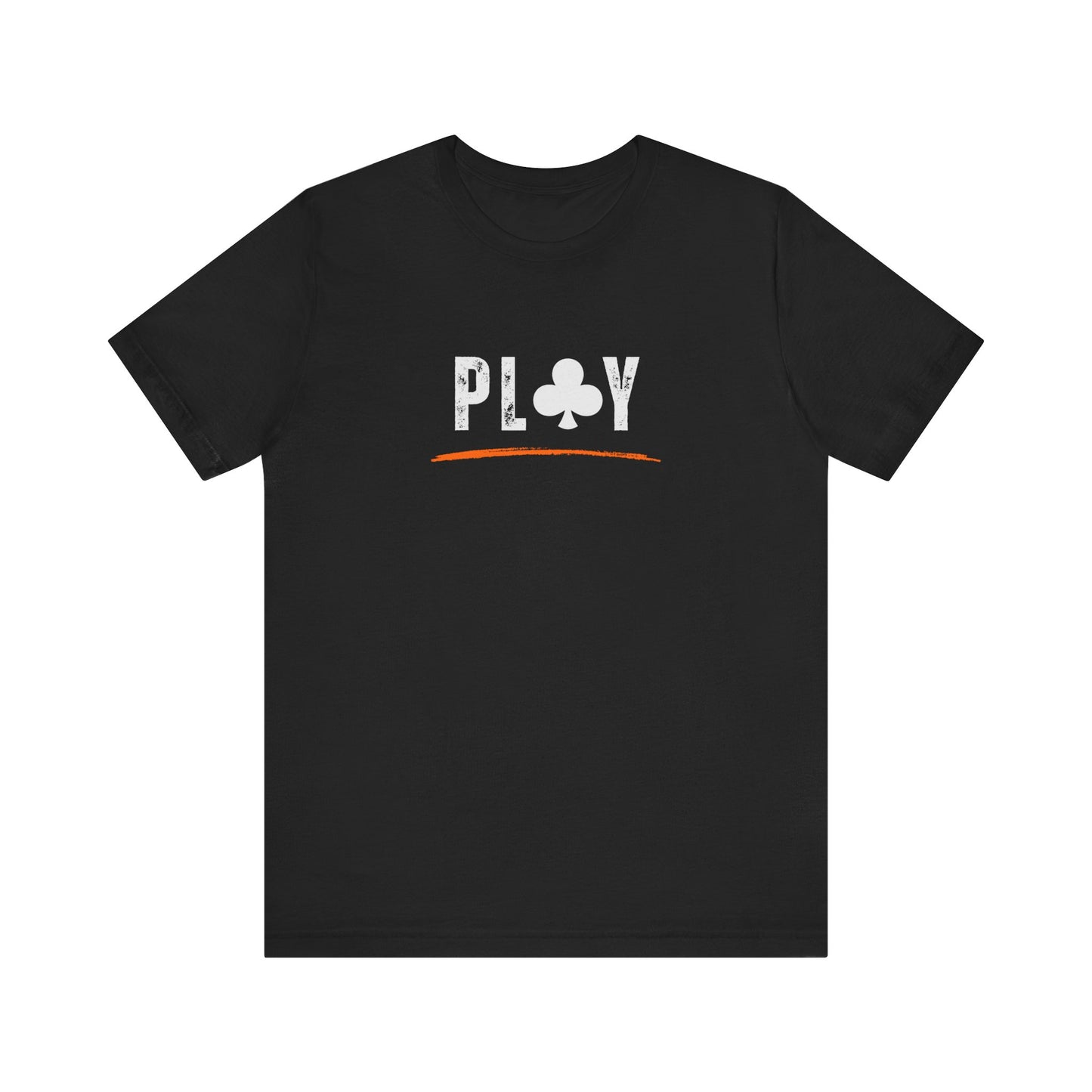 Poker Casual T-Shirt – 'PLAY' Graphic Tee for Game Night Enthusiasts