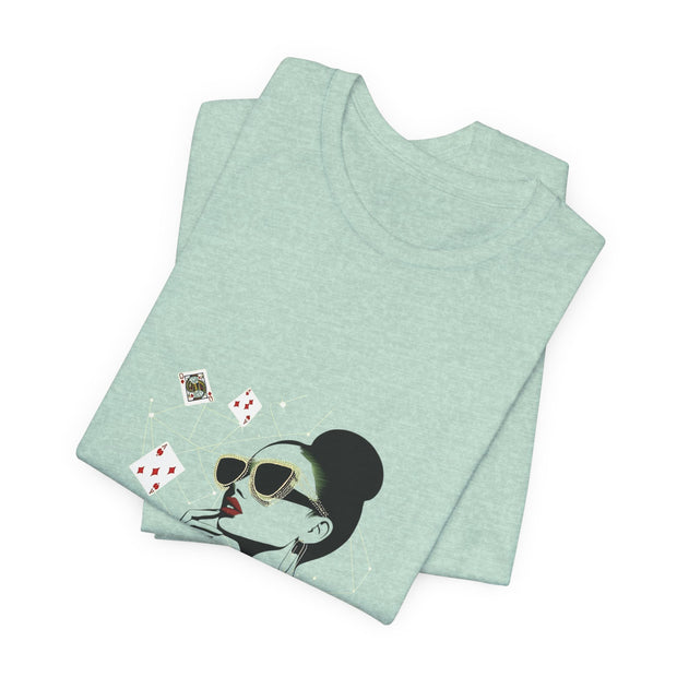 Bluff & Beauty - Women's Classy Poker Queen Graphic T-Shirt | PokerCircle Design Studio