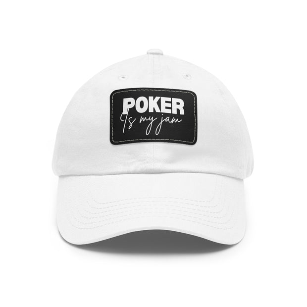 Poker is My Jam Dad Hat - Low Profile Adjustable Baseball Cap | PokerCircle Design Studio