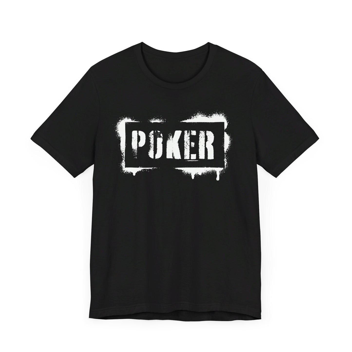 Essential Poker T-Shirt – 'Poker' Grunge Style Tee for Passionate Players