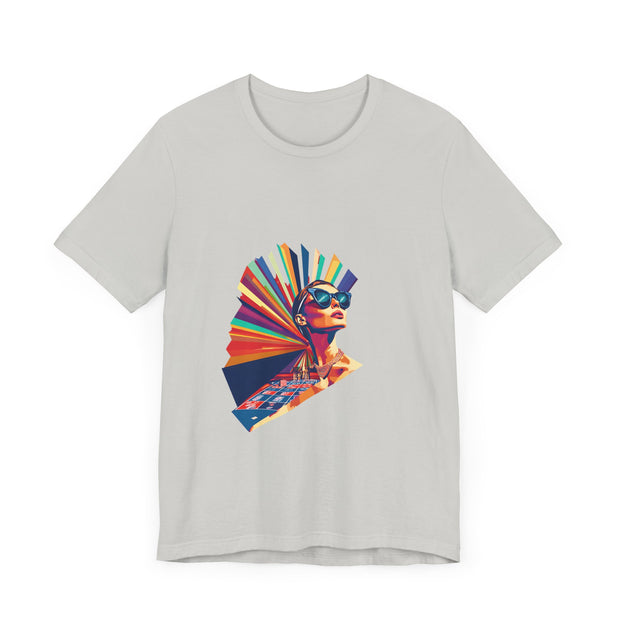 Rainbow Royale - Women's Vibrant Poker Art Graphic T-Shirt | PokerCircle Design Studio