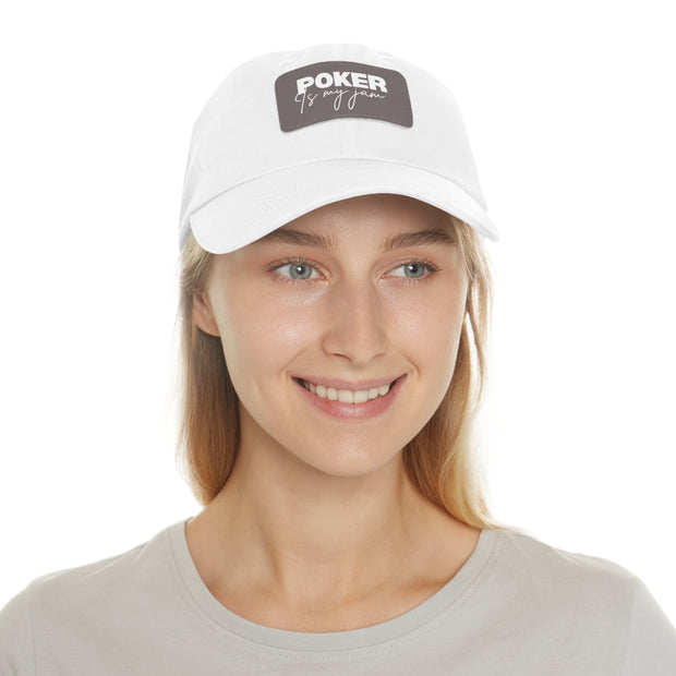 Poker is My Jam Dad Hat - Low Profile Adjustable Baseball Cap | PokerCircle Design Studio