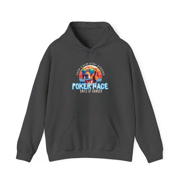 Poker Face Hoodie - Stay Calm, Stay Focused Sweatshirt for Poker Enthusiasts