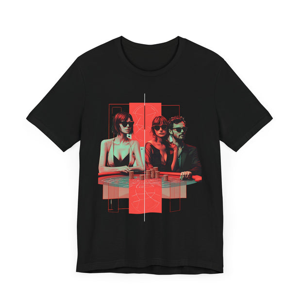 Poker Nights - Women's Stylish Poker Trio Graphic T-Shirt | PokerCircle Design Studio