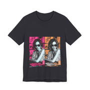 Double Vision - Women's Pop Art Poker Graphic T-Shirt | PokerCircle Design Studio