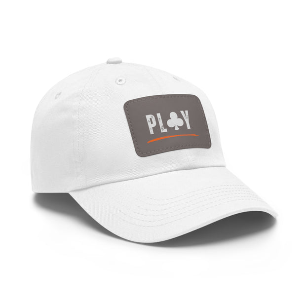 PLAY Dad Hat - Low Profile Adjustable Baseball Cap | PokerCircle Design Studio