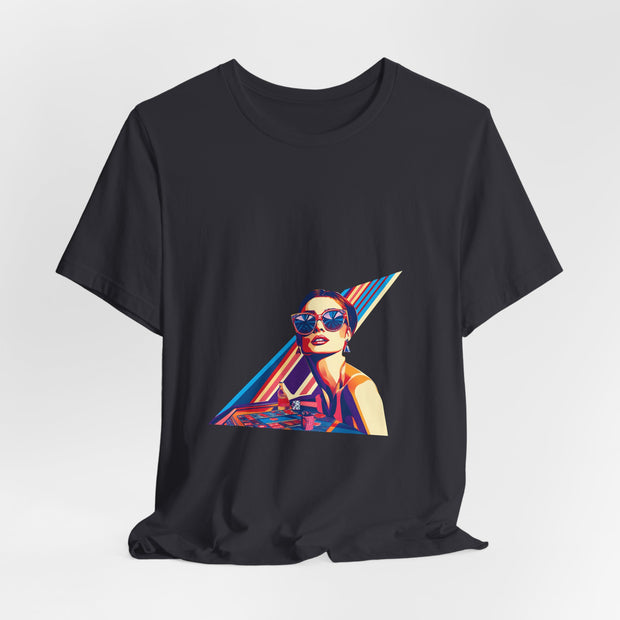 Neon Ace - Women's Bold Poker Graphic T-Shirt | PokerCircle Design Studio