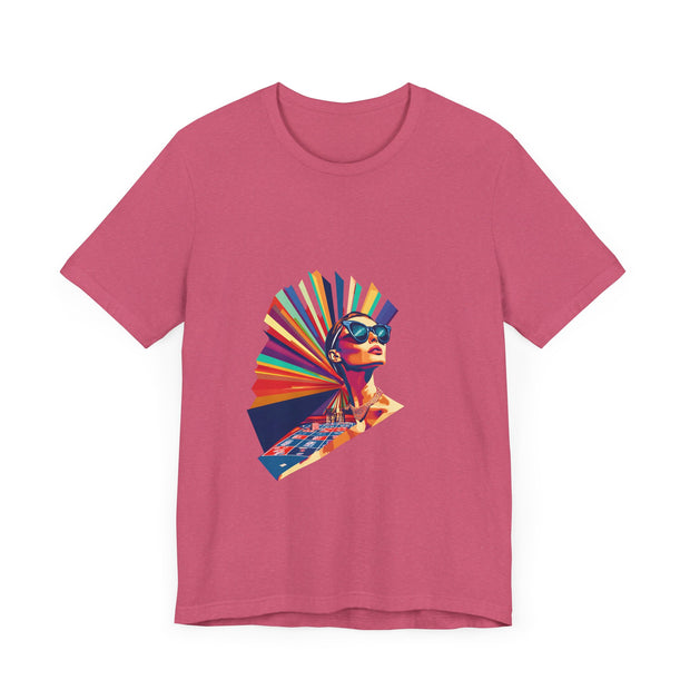 Rainbow Royale - Women's Vibrant Poker Art Graphic T-Shirt | PokerCircle Design Studio