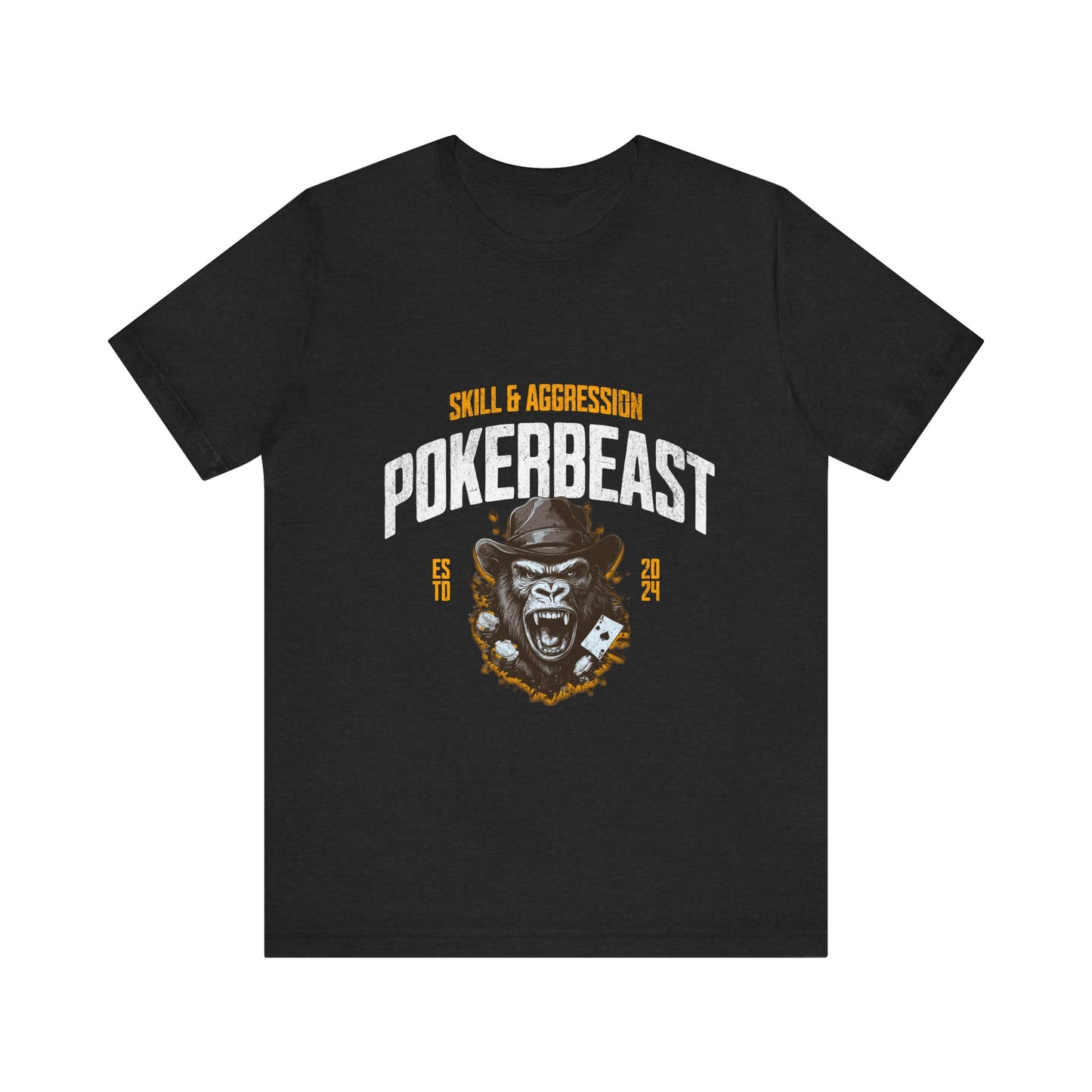 Pokerbeast T-Shirt – Skill & Aggression Poker Apparel by PokerCircle Design Studio