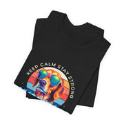 Poker Face T-Shirt – 'Keep Calm, Stay Strong' Tee for Poker Enthusiasts