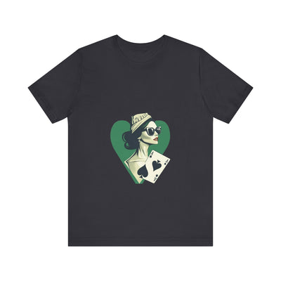 Queen of Spades - Women's Bold Poker Graphic T-Shirt | PokerCircle Design Studio