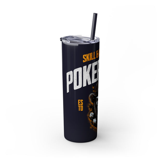 PokerBeast Skill & Aggression – 20oz Stainless Steel Tumbler | PokerCircle Design Studio