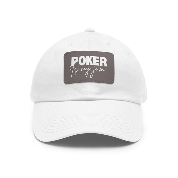 Poker is My Jam Dad Hat - Low Profile Adjustable Baseball Cap | PokerCircle Design Studio