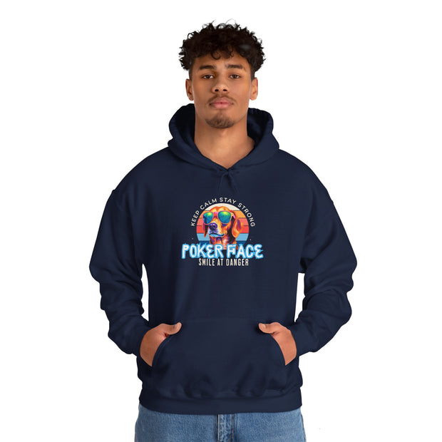 Poker Face Hoodie - Stay Calm, Stay Focused Sweatshirt for Poker Enthusiasts