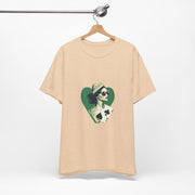 Lucky Clover - Women's Poker Queen of Clubs Graphic T-Shirt | PokerCircle Design Studio