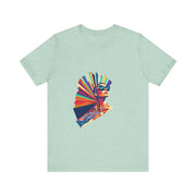 Rainbow Royale - Women's Vibrant Poker Art Graphic T-Shirt | PokerCircle Design Studio