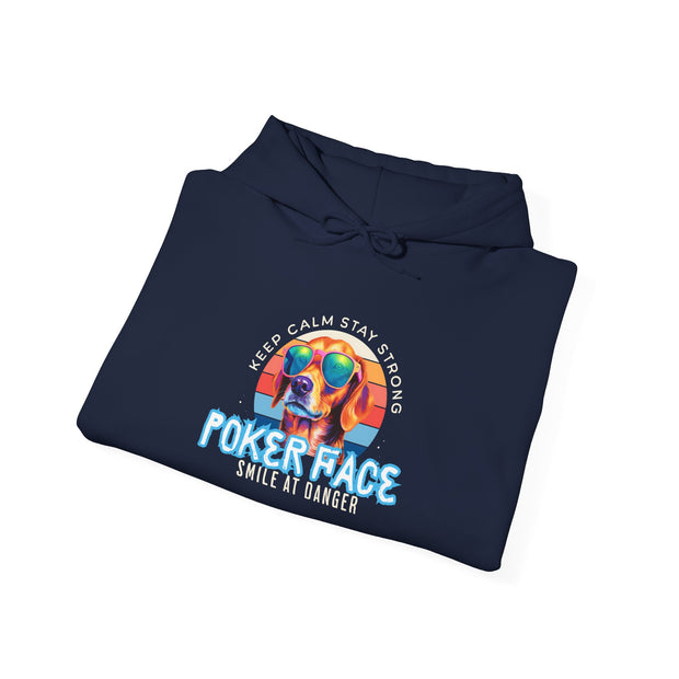 Poker Face Hoodie - Stay Calm, Stay Focused Sweatshirt for Poker Enthusiasts