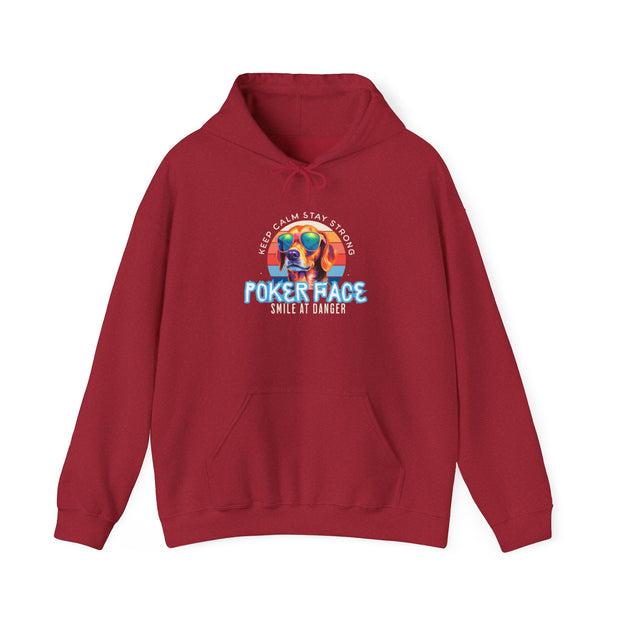 Poker Face Hoodie - Stay Calm, Stay Focused Sweatshirt for Poker Enthusiasts