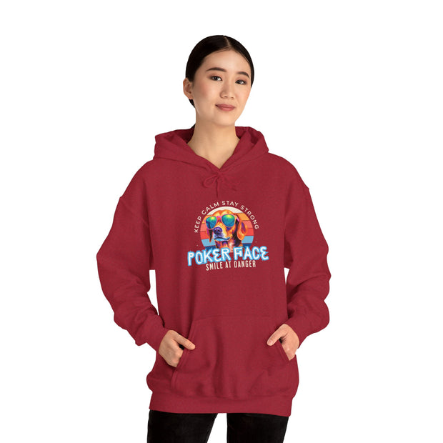 Poker Face Hoodie - Stay Calm, Stay Focused Sweatshirt for Poker Enthusiasts