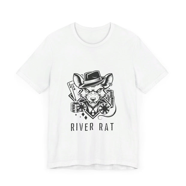 Poker Luck T-Shirt – 'River Rat' Graphic Tee for Card Game Enthusiasts